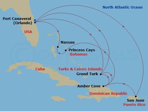 Itinerary map