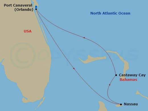 Itinerary map