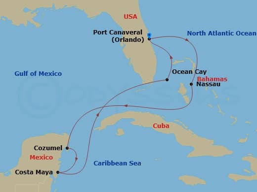 Itinerary map