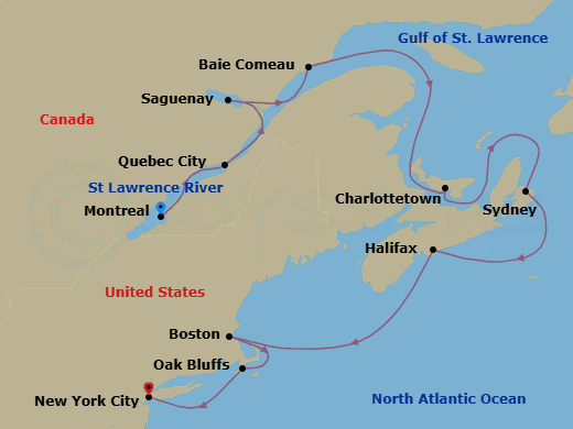 Itinerary map