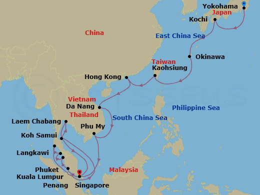Itinerary map