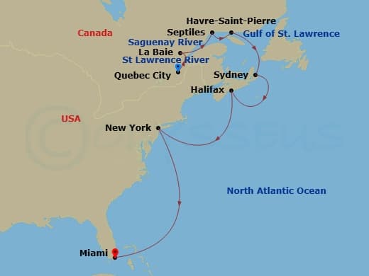 Itinerary map