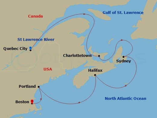 Itinerary map