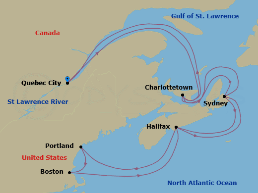 Itinerary map