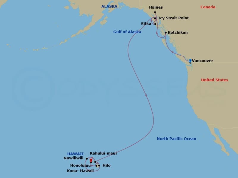 Itinerary map