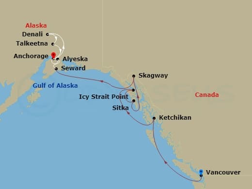 Itinerary map