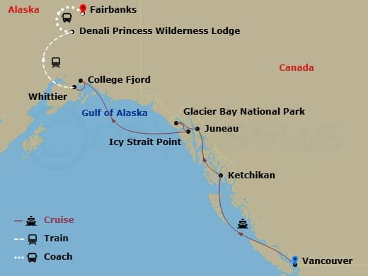 Itinerary map