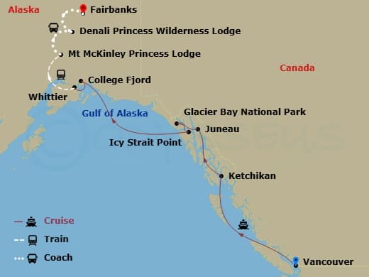 Itinerary map