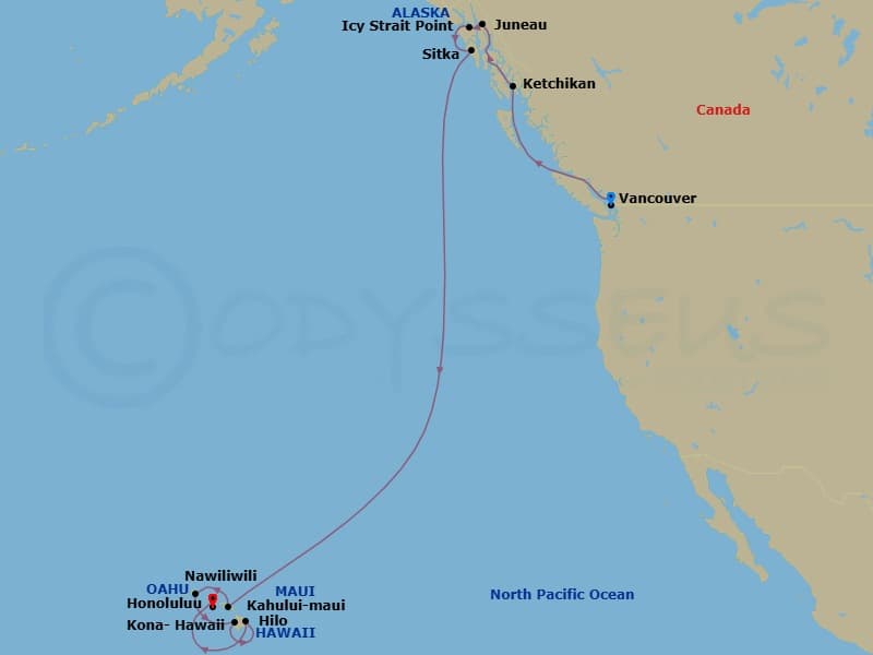 Itinerary map