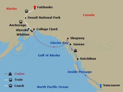Itinerary map