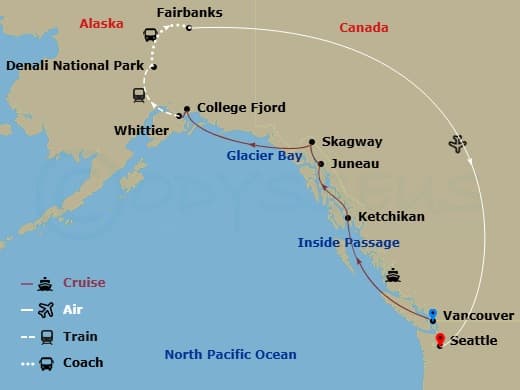 Itinerary map