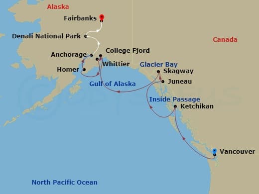 Itinerary map