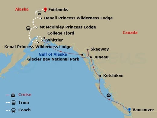 Itinerary map
