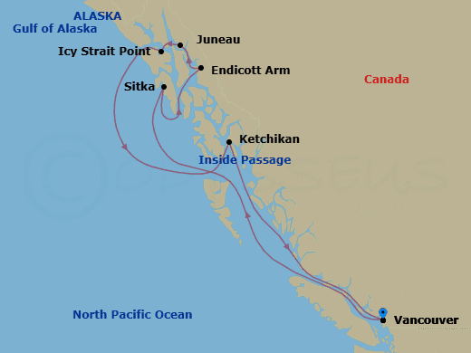 Itinerary map