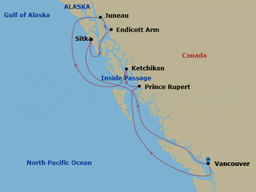 Itinerary map