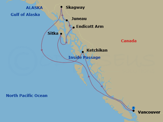 Itinerary map