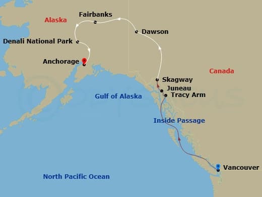 Itinerary map