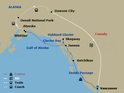 Itinerary map