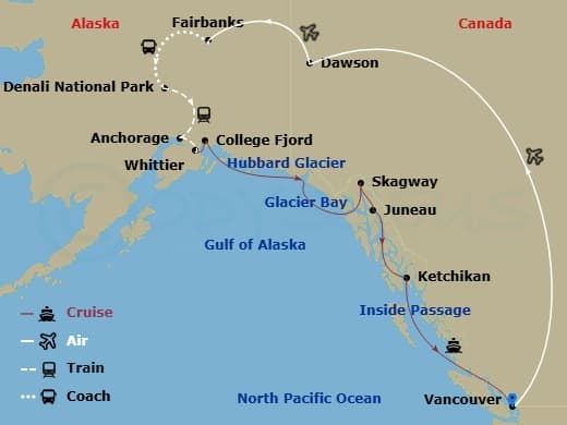 Itinerary map