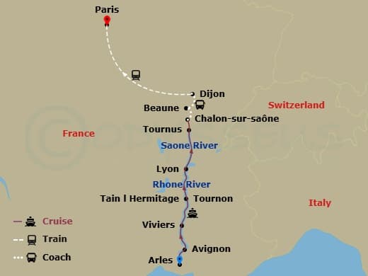 Itinerary map