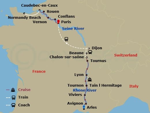 Itinerary map