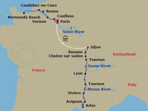 Itinerary map