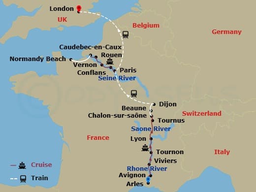 Itinerary map