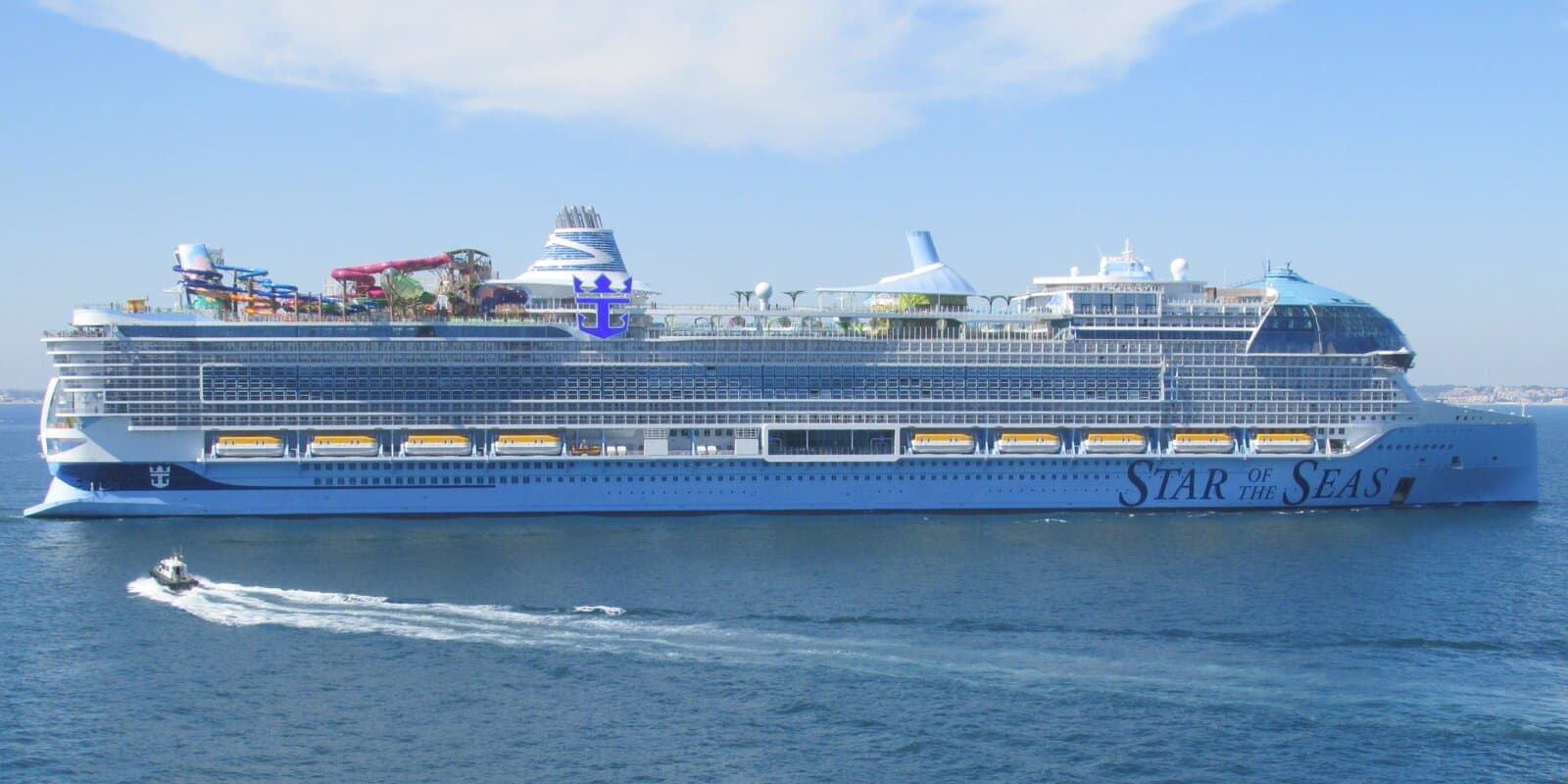 Star of the Seas, an Icon-class Royal Caribbean sister ship, at Cádiz, Spain — proxy for Legend of the Seas during its Navantia fit-out stop