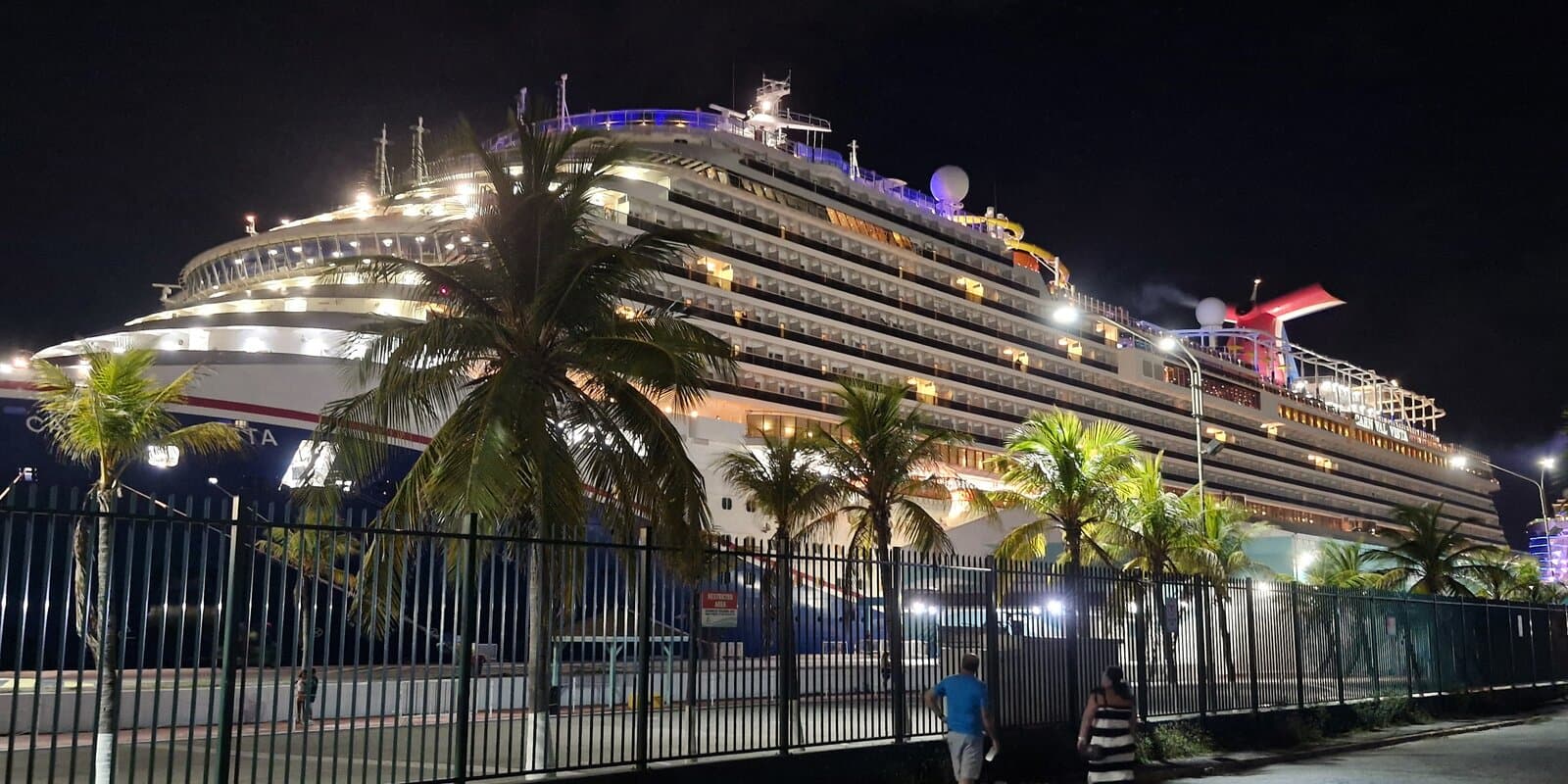 Cruise ships docked in Oranjestad, Aruba in the Southern Caribbean